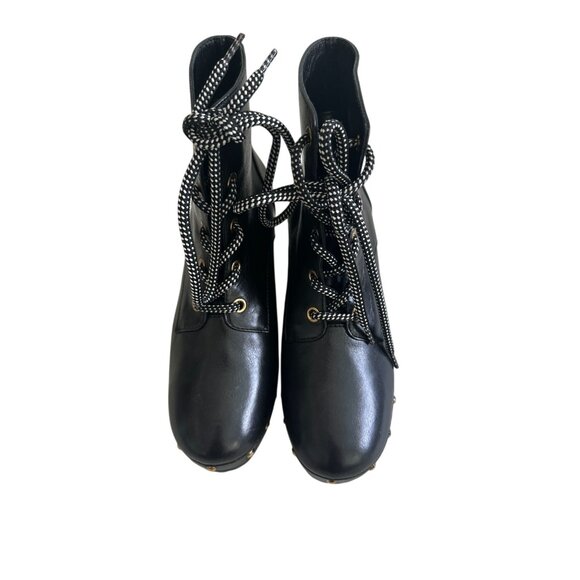 OPENING CEREMONY Black Leathern Platform Boots Size 6 / 36 - Picture 5 of 10